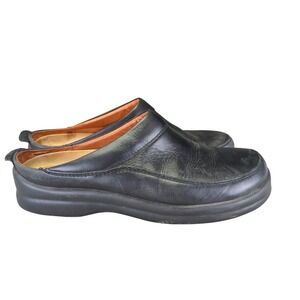 Footprints Black Leather Comfort Clogs Mule Shoes Size 40 Women's 9 Germany